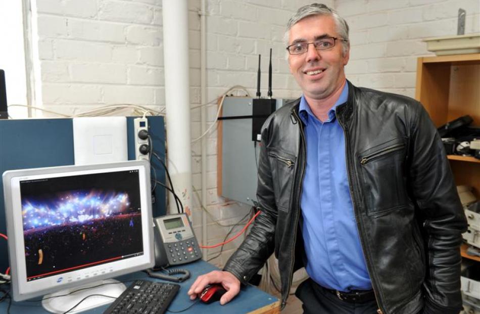 Stewart Fleming is urging businesses to upgrade to ultra-fast broadband. Photo by Gregor Richardson.