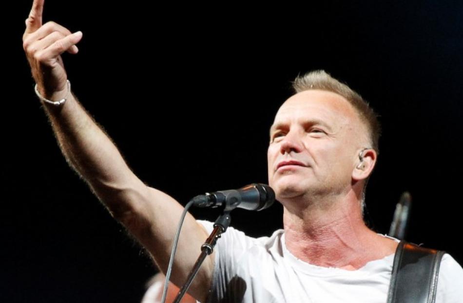 Sting performs during his concert at the Olympic Sports Complex in Moscow. REUTERS/Maxim Shemetov