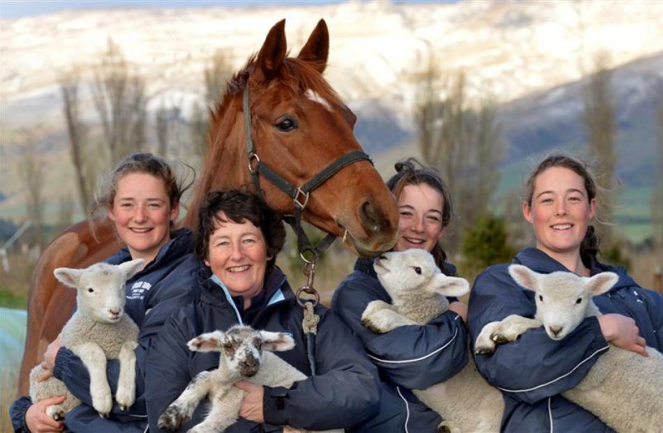 Strath Taieri Pony Club members (from left) Rachel (14), Kate (15) and Jayne (18) Beattie, with...