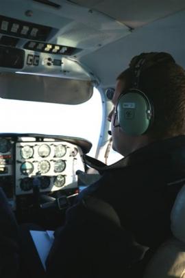 Sven Thelning  pilots the Oamaru-Christchurch service for Mainland Air. Photos by Rebecca Ryan