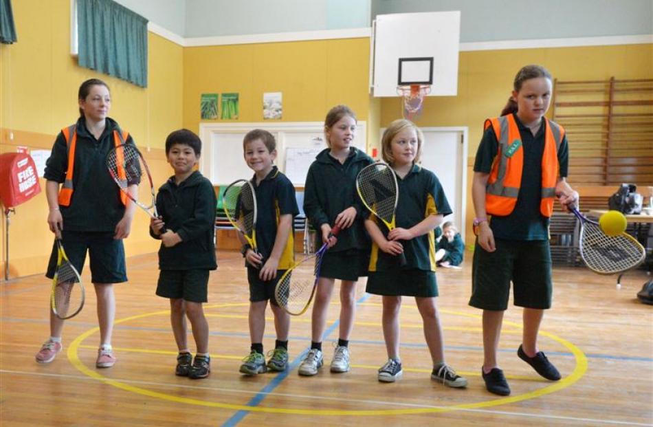 Taking part, from left, are Britney Mooyman (12), Joseph Nicol (8), Brock King (8), Anna Burnett ...