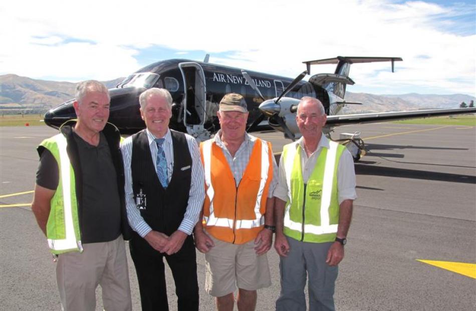 Taking stock before the last Eagle Air flight departs from Wanaka Airport yesterday are ground...