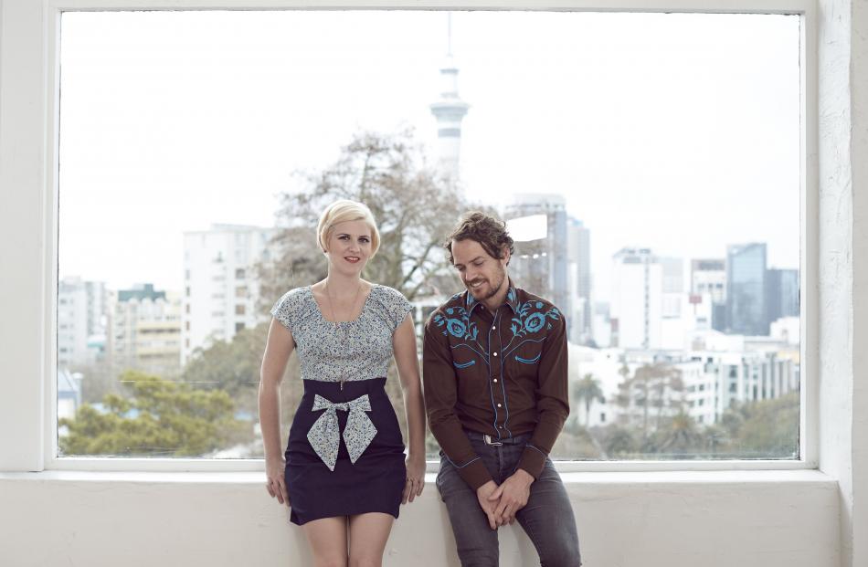 Tattletale Saints (Vanessa McGowan and Cy Winstanley), winners of the 2014 Best Folk Album Tui...