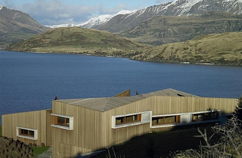 Te Kaitaka nestles in its dramatic landscape, with views of the Southern Alps and Lake Wanaka....