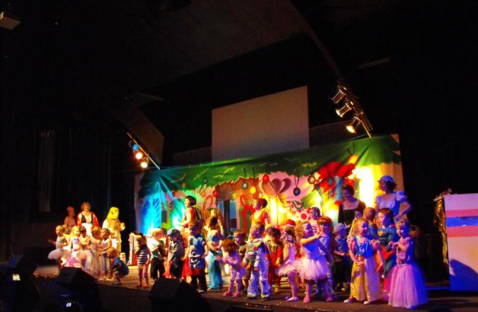 The children display their singing and dancing skills in the Toy Story Christmas show on Saturday...