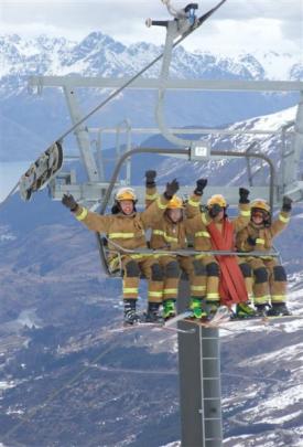 The Chill Factor Frankton team, from left, Bill Netherell, Paul Halsted, Bobby Lamont and Laura...