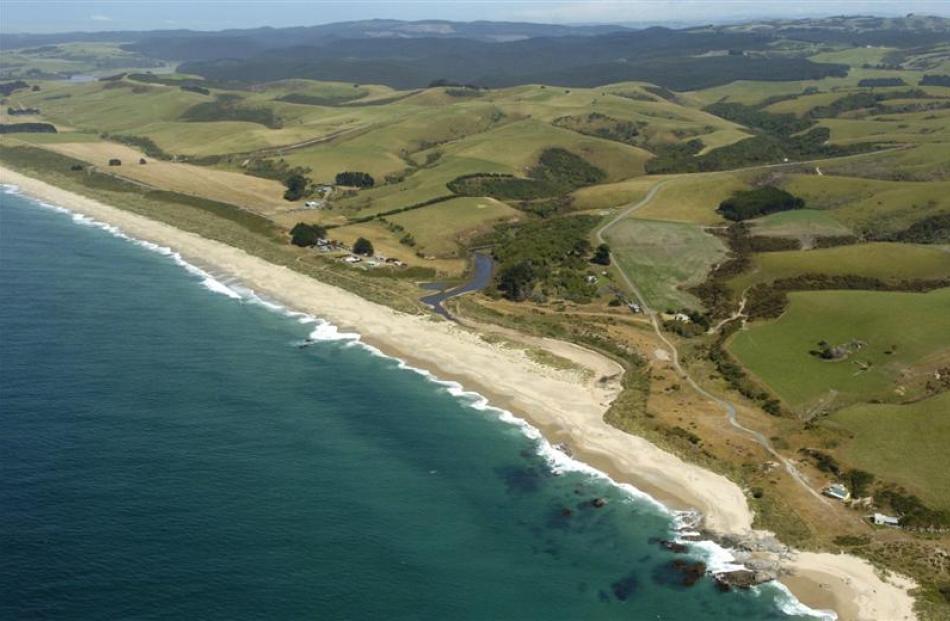 The coast at Chrystalls Beach. Photo by ODT.