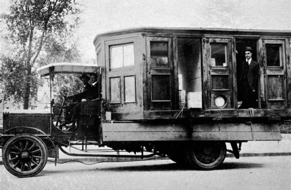 The deckhouse from the wreck of the s.s. Tyrone on its way to Clyde on Mr H. Partridge's motor...