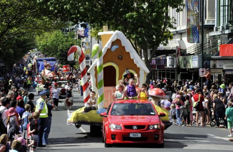 The Dunedin Santa Parade Trust's 'Hansel and Gretel' float.