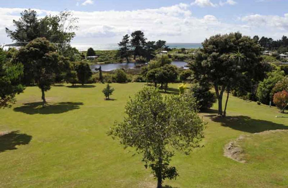 The expansive grounds.