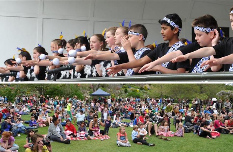 The George Street Normal School kapa haka and Pasifika performance group gets into the swing of...