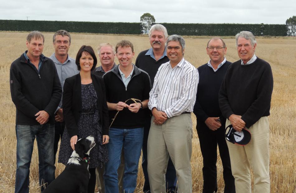 The Hunter Downs Irrigation Ltd directors are (back row, from left) Ross Rathgen, Miles Anderson,...