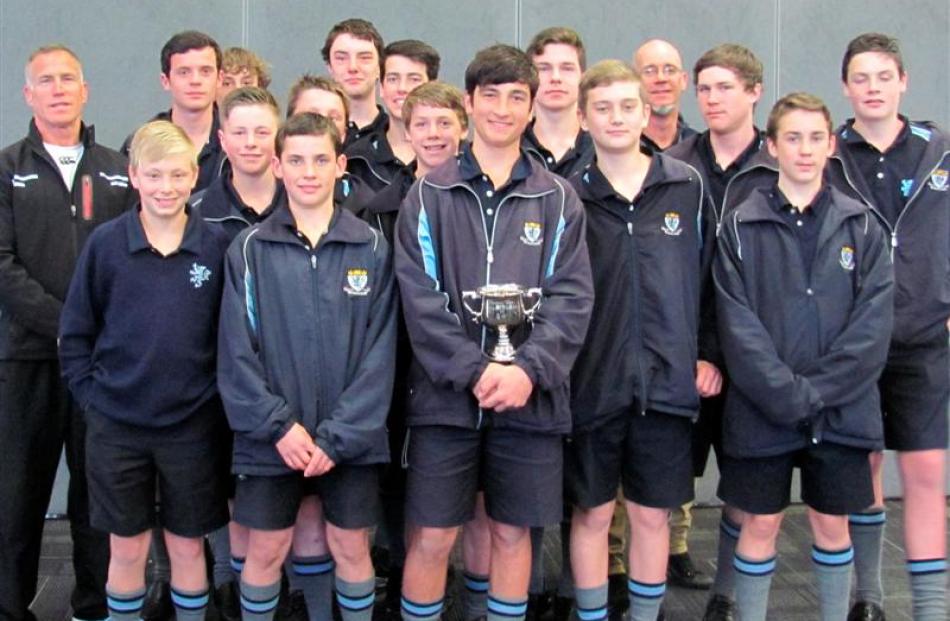 The King's High School under-15 hockey team. Front row (left to right): Connor McDonald, Zac...