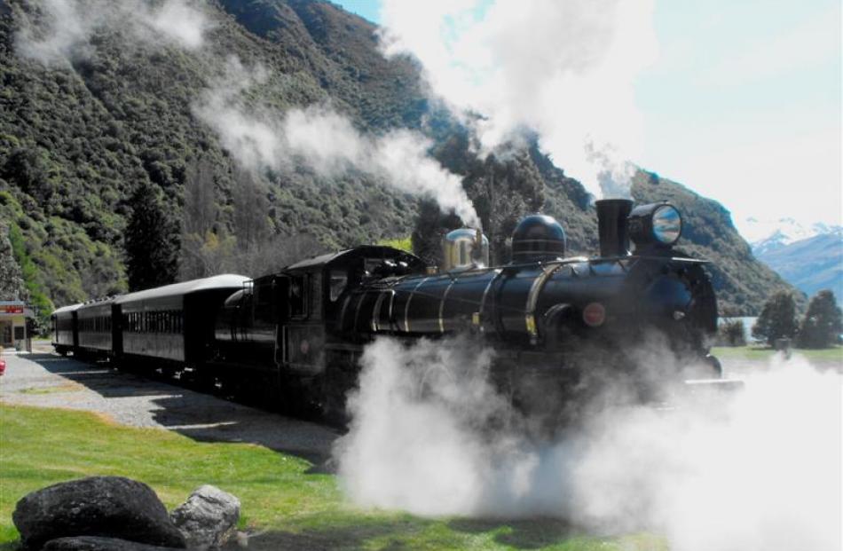 The Kingston Flyer builds up a head of steam as it heads off for a run yesterday. Photo by Olivia...