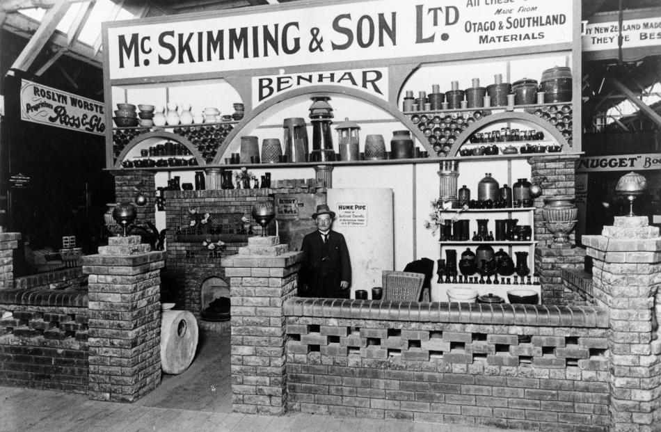 The McSkimming and Son pottery display at the 1925-26 exhibition