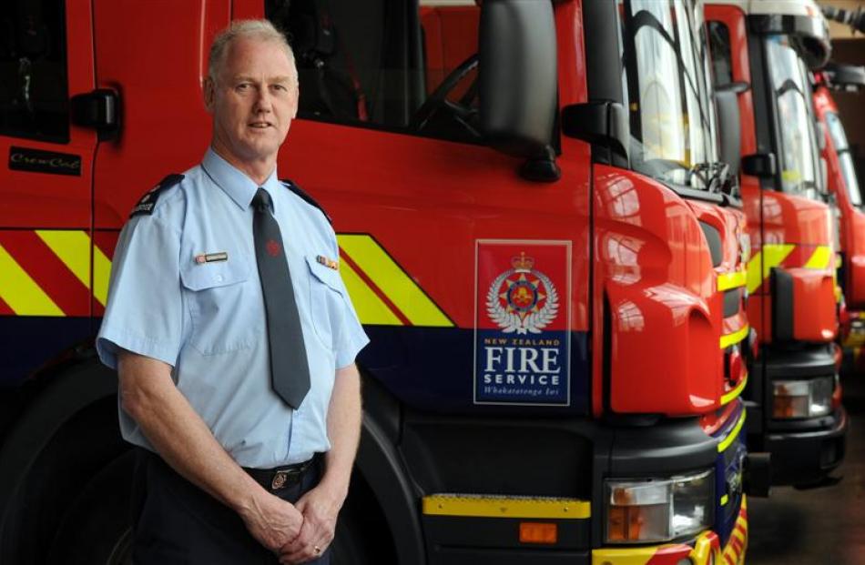 The new Fire Service East Otago area manager Laurence Voight  at the Dunedin Central Fire Station...