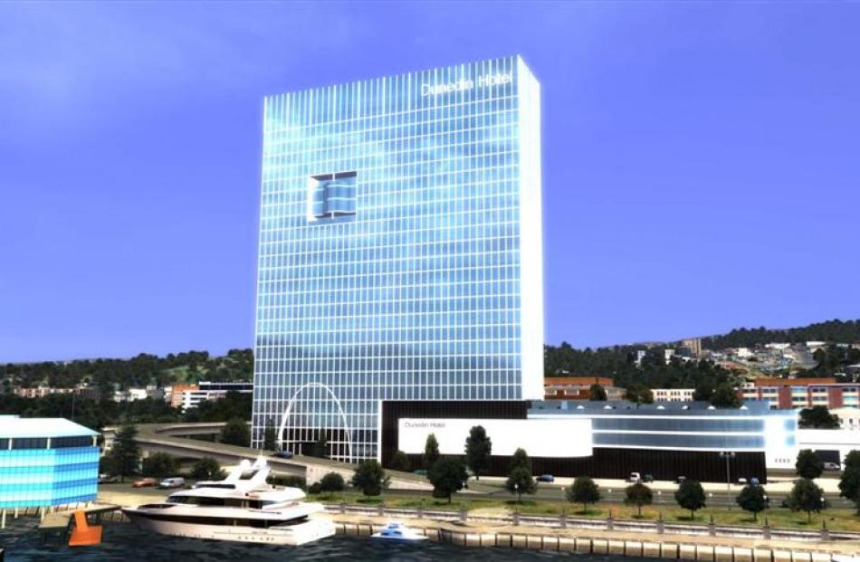 The old design for the proposed waterfront hotel, which critics say will need a serious overhaul...