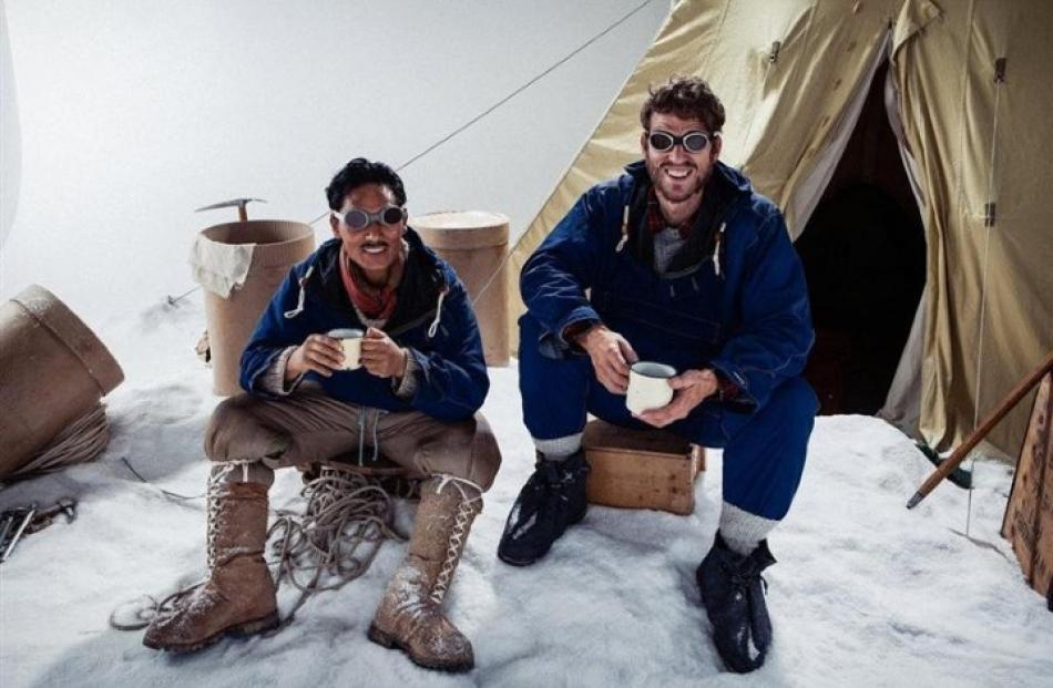 The only way is up for Ed Hillary (Chad Moffit) and Tenzing Norgay (Sonam Sherpa) in the Mt...