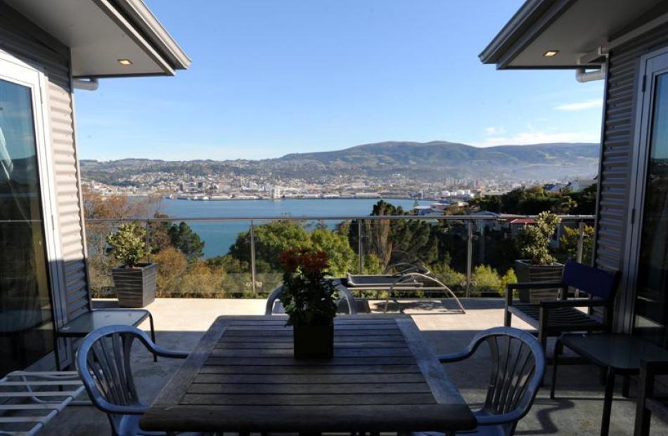 The owners enjoy sunny afternoons on the deck. Photos by Peter McIntosh.