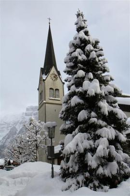 The Pfarrkirche church, in Mellau, looks every bit the Christmas card, surrounded by snow. Photos...