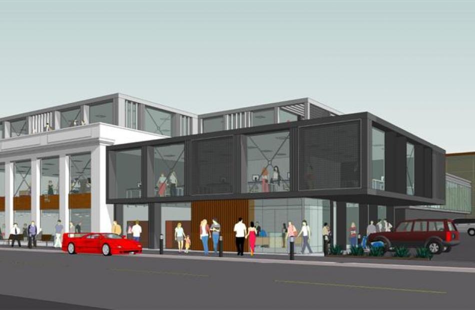 The proposed redevelopment of the rear of Harvest Court Mall in Great King St, Dunedin. Graphic...