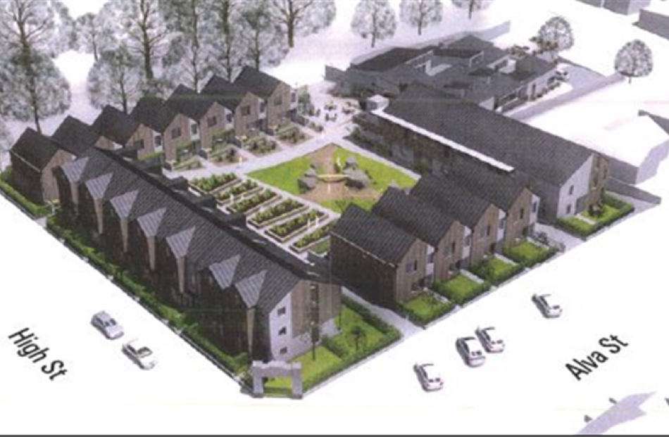 The proposed Urban Cohousing Otepoti Ltd development at the former High Street School. Image from...