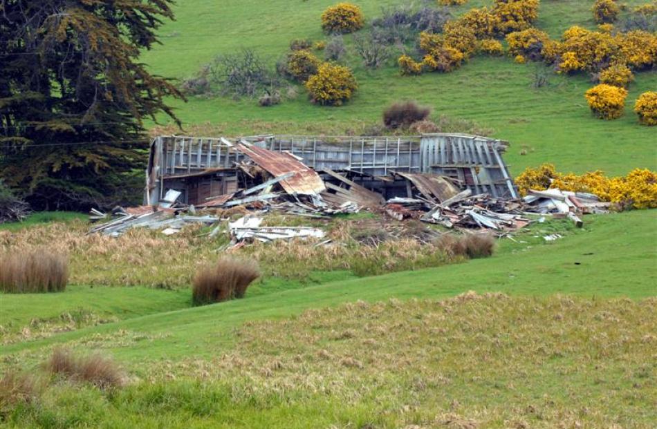 The remains of a large corrugated-iron dome building from the New Zealand and South Seas...