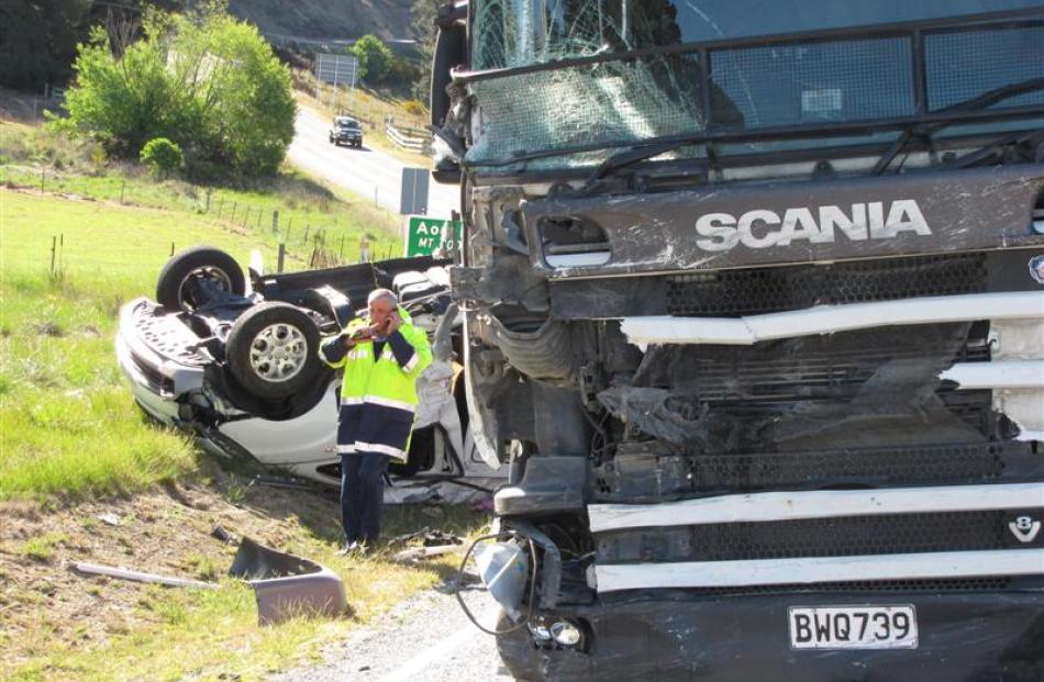 The scene of the crash near Wanaka last November. Photo by Mark Price.