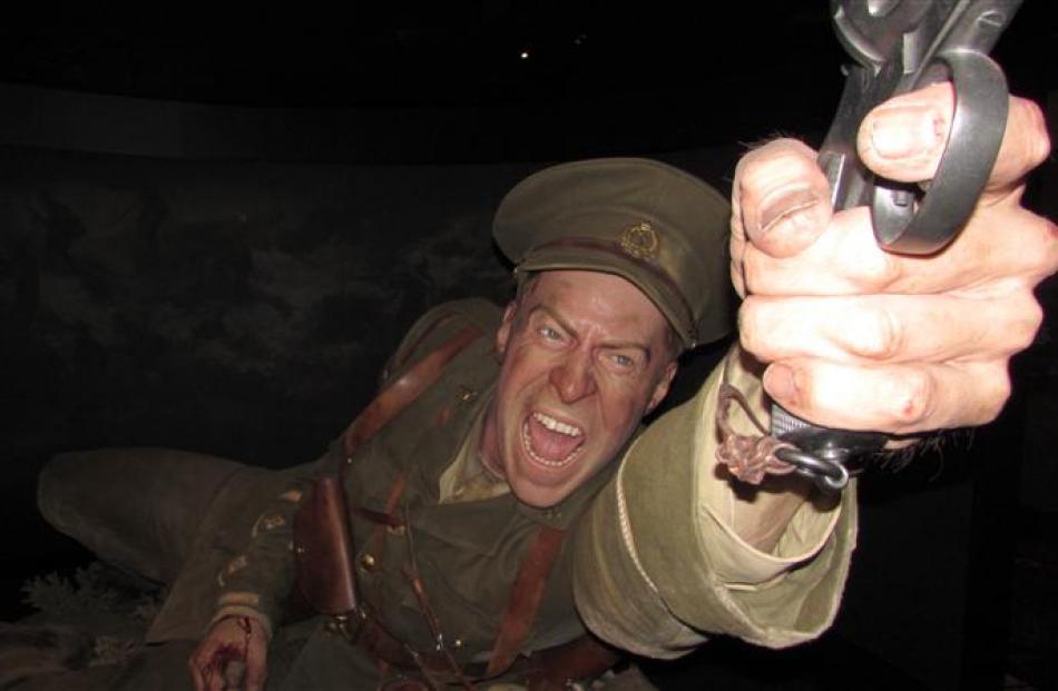 The sculpture Lieutenant Spencer Westmacott at the Te Papa ''Gallipoli'' exhibition. Photos by...
