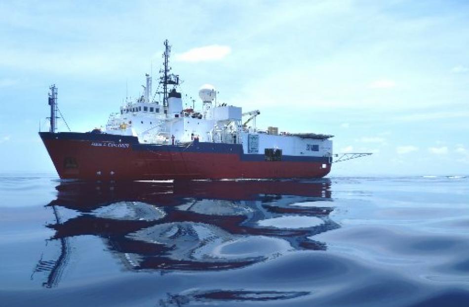 The seismic survey vessel Aquila Explorer, which is doing the early exploration work for Shell...