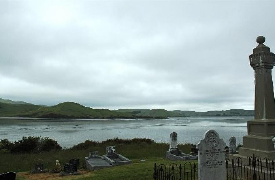 The small cemetery at Waikawa offers a pretty view, even on a grey afternoon.