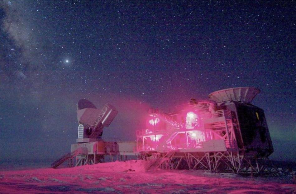 The South Pole Telescope and the BICEP (Background Imaging of Cosmic Extragalactic Polarization)...