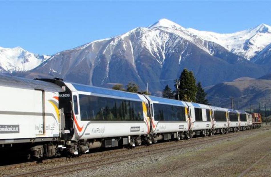 The TranzAlpine pauses at Springfield before heading into the mountains. Photo: Philip Somerville