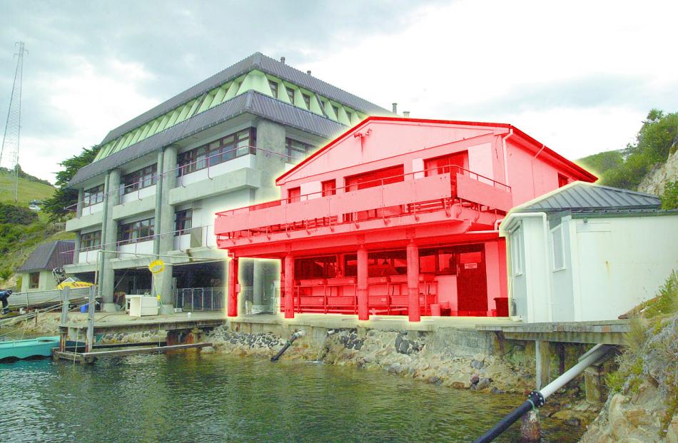 The University of Otago's public quarium building at Portobello (highlighted), which has been...