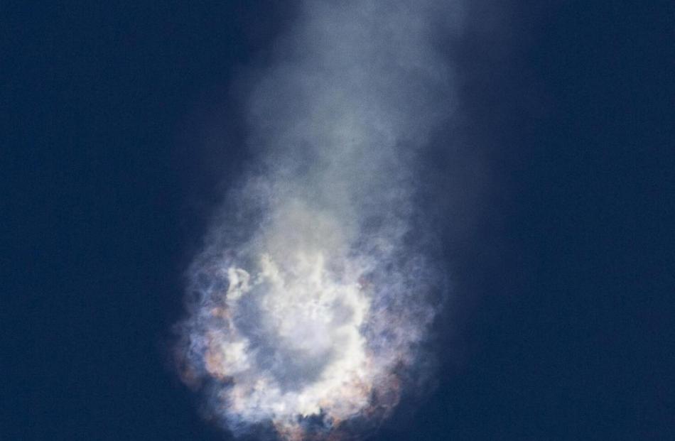 The unmanned SpaceX Falcon 9 rocket explodes after liftoff from Cape Canaveral. REUTERS/Mike Brown