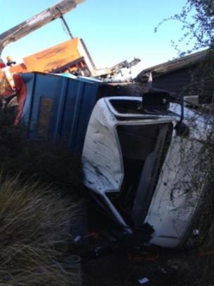 The vehicle crashed into a house in the suburb of Cracroft. Photo: NZ Police