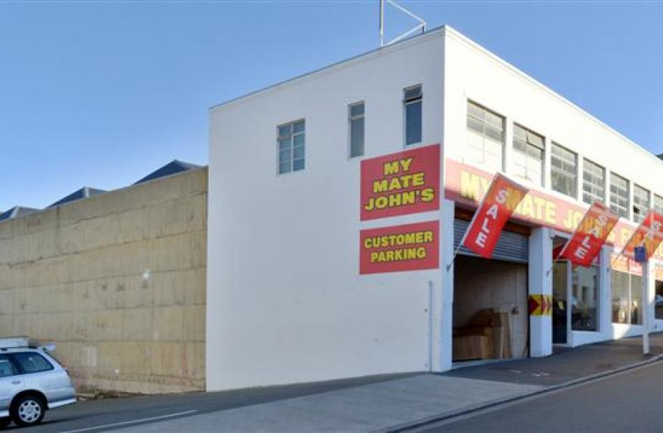 The wall at My Mate John's where street artist Dal East will now paint his piece. Photos by...