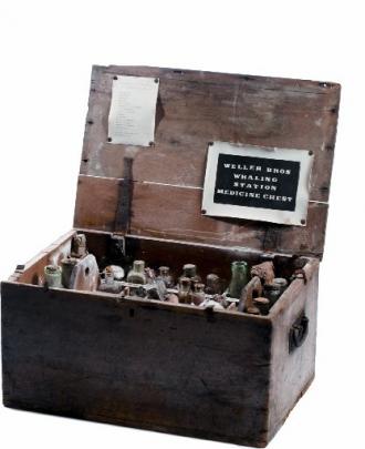 The Weller Brothers’ medicine chest. Photo from Otago Peninsula Museum