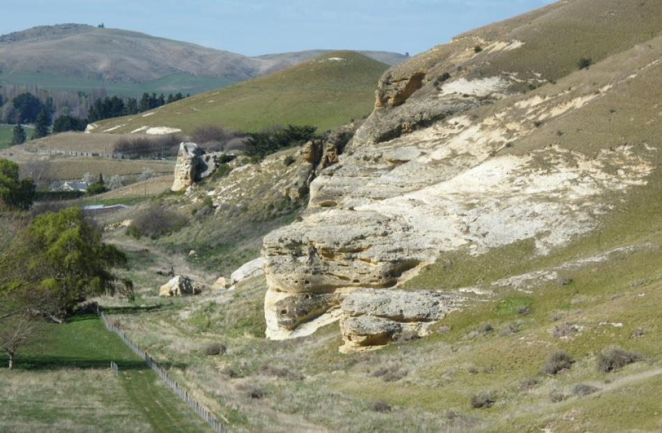 These limestone outcrops in the Waitaki Valley make up part of the Department of Conservation's...