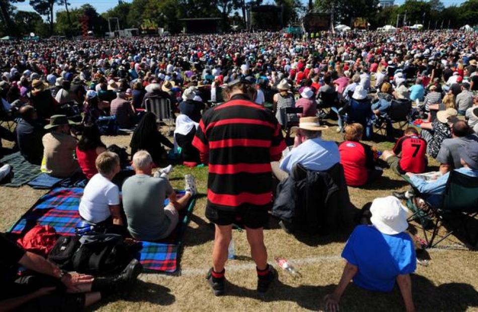 Thousands of Cantabrians and visitors gathered in North Hagley Park in Christchurch yesterday to...