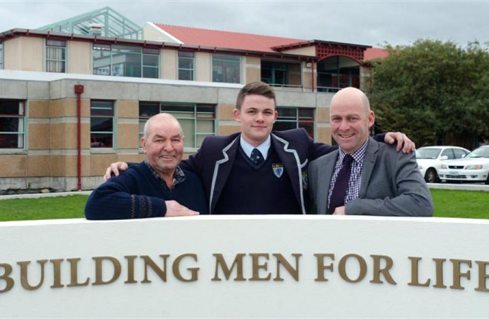 Three generations of the Munro family (from left) George (74), grandson Casey (17) and son Darren...