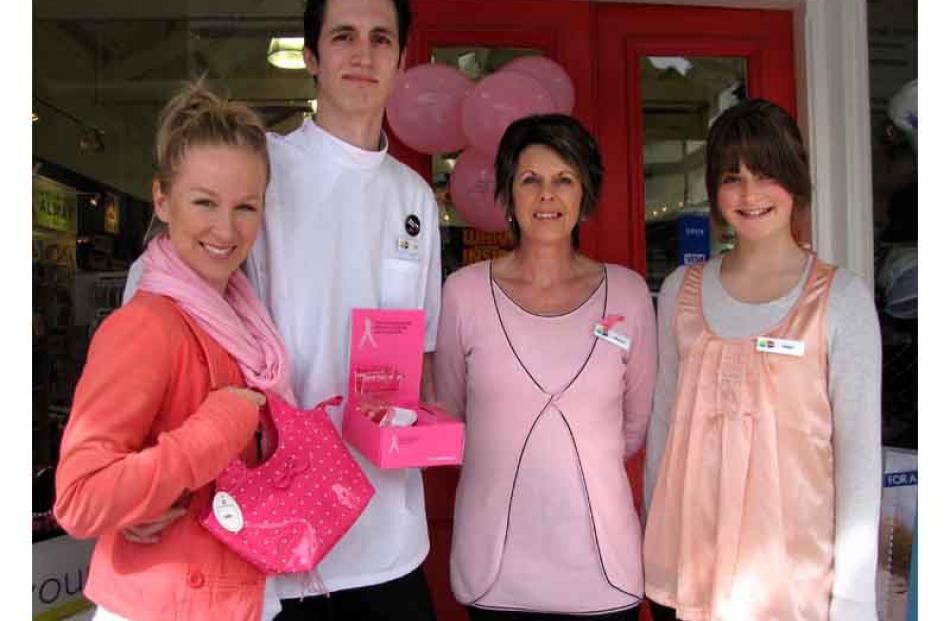 Arrowtown Pharmacy staff from left Sarah and Colin French, Eleanor Baty and Daisy Hylton.