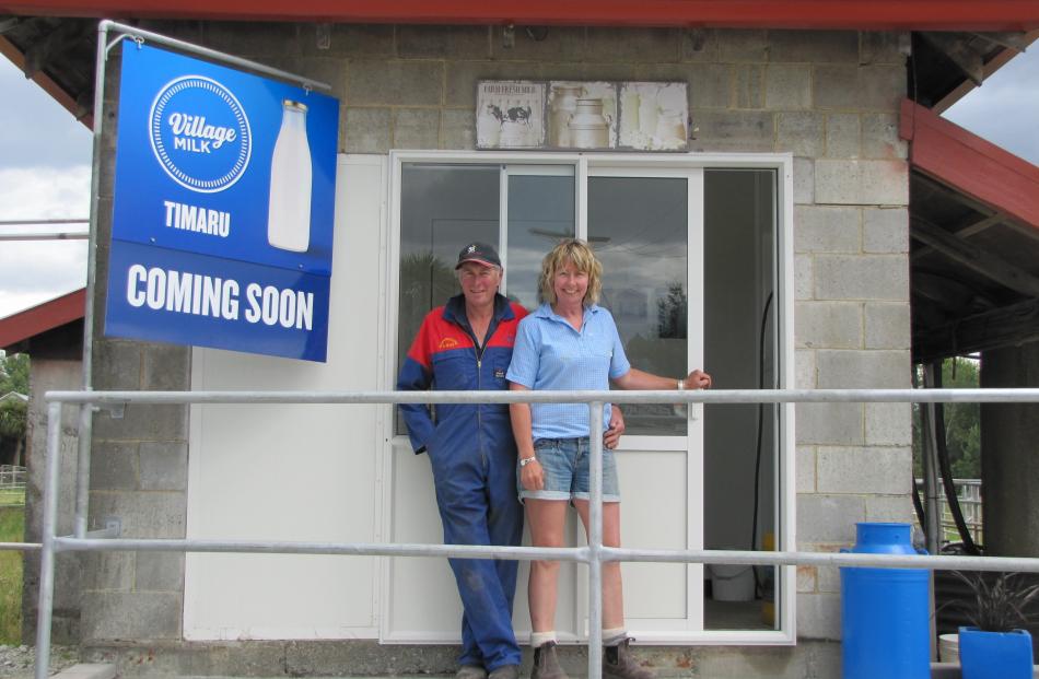 Timaru dairy farmers Stu and Andrea Weir are looking forward to opening a Village Milk outlet on...