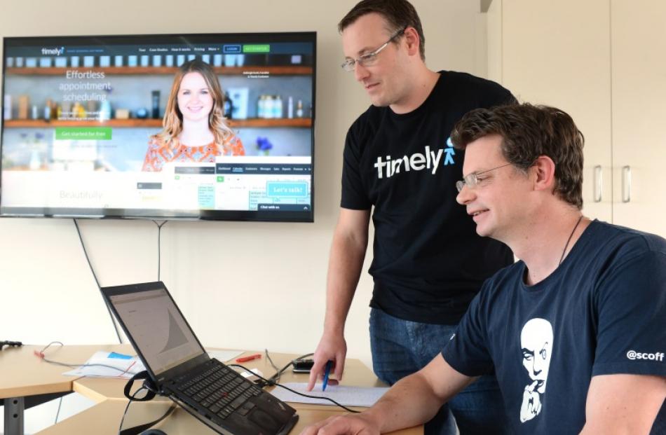Timely Ltd founders Ryan Baker (left) and Andrew Schofield believe they can increase their...