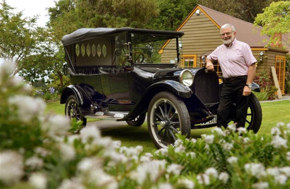 Tony Devereux with his 1917 Dodge, which he will run in next year's Brighton rally. Photo by...