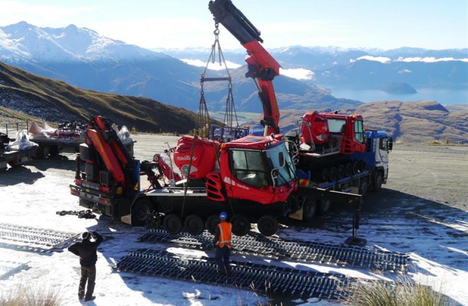 Two new groomers for  Treble Cone Skifield, near Wanaka, are among the improvements being made to...