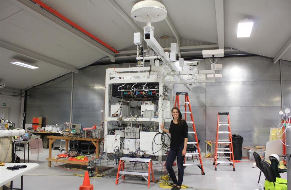 University of California, Berkeley PhD candidate Carolyn Kierans with the Compton Spectrometer...