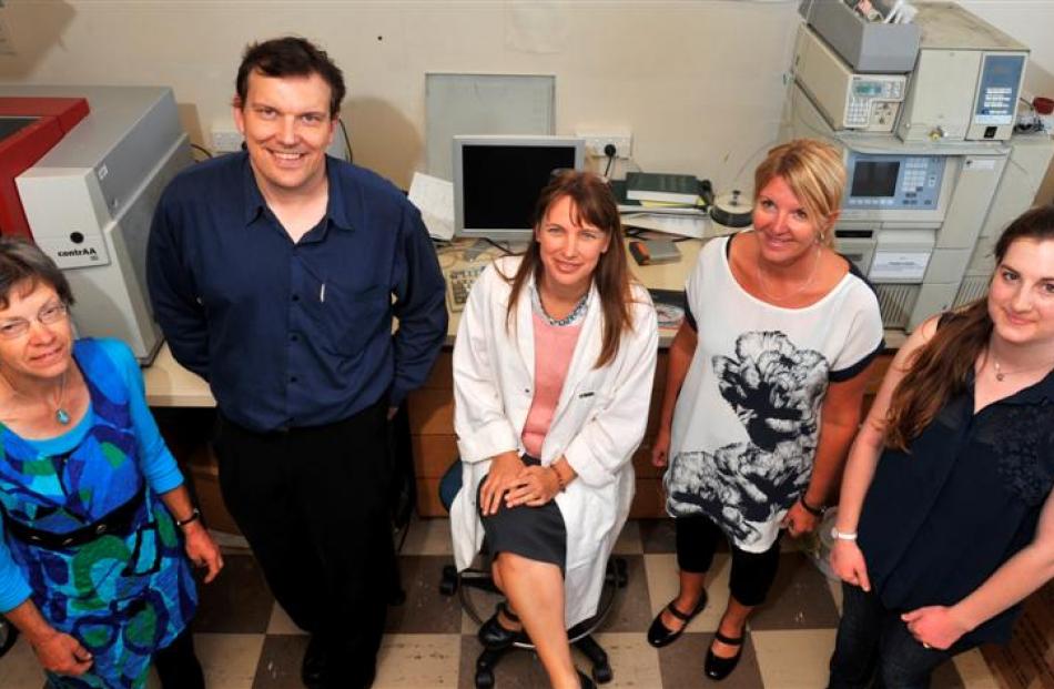 University of Otago human nutrition researchers (from left) Beth Gray, Dr Karl Bailey, Dr Lisa...