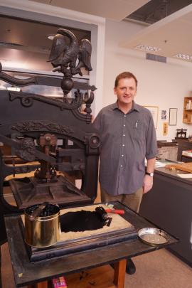 University of Otago printer in residence Brendan O'Brien is  in Dunedin for a month  to print 100...