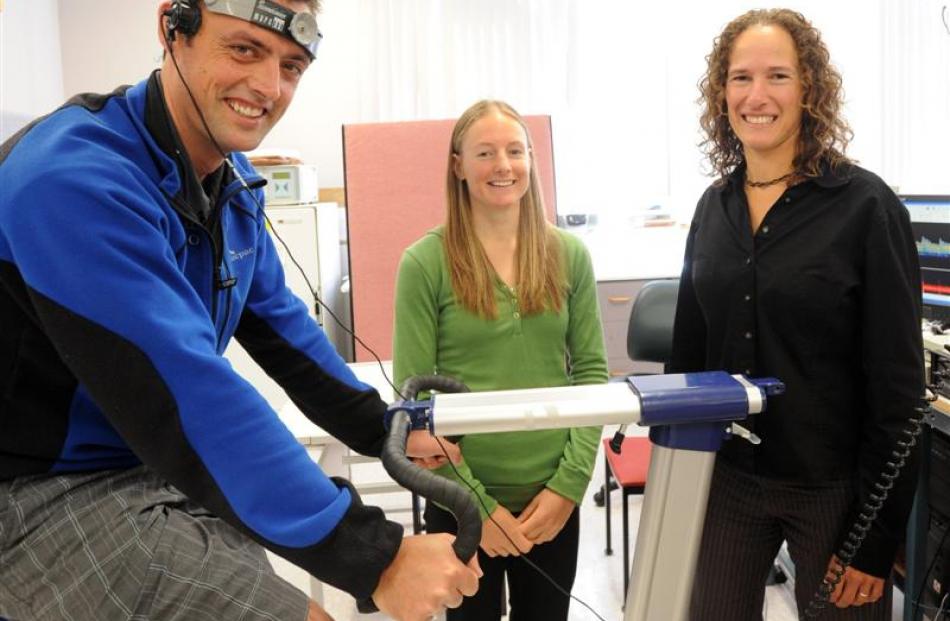University of Otago researchers (from left) Heart Foundation research fellow Dr Sam Lucas,...
